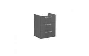 VitrA Root Flat 60cm 3 Drawer Washbasin Unit - Anthracite High Gloss